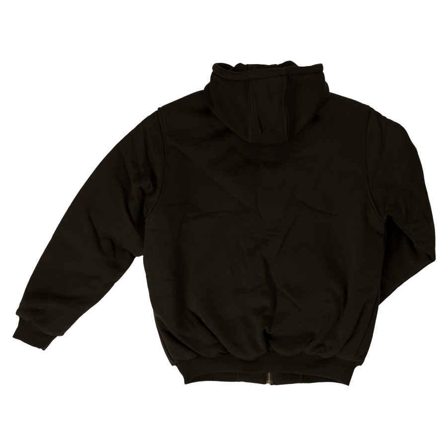 Insulated Moto Zip Hoodie - Black