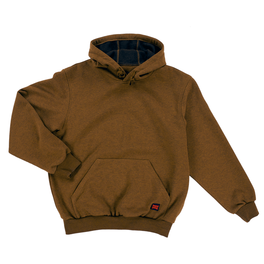 Pullover Moto Hoodie - Melange Brown