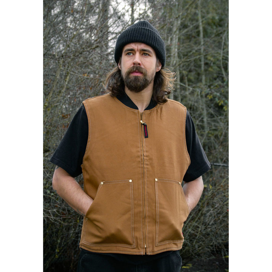 Duck Sherpa Lined Vest - Brown