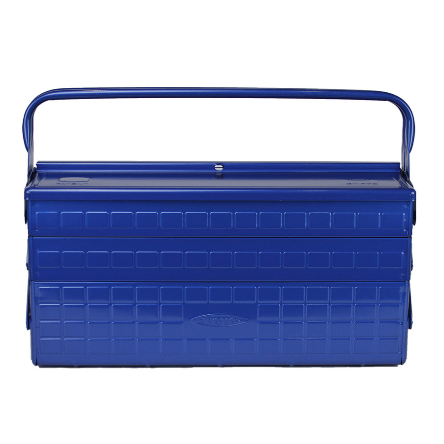 TOYO STEEL LARGE ULTIMATE MOTO TOOLBOX WITH 3 CANTILEVER TRAYS - BLUE