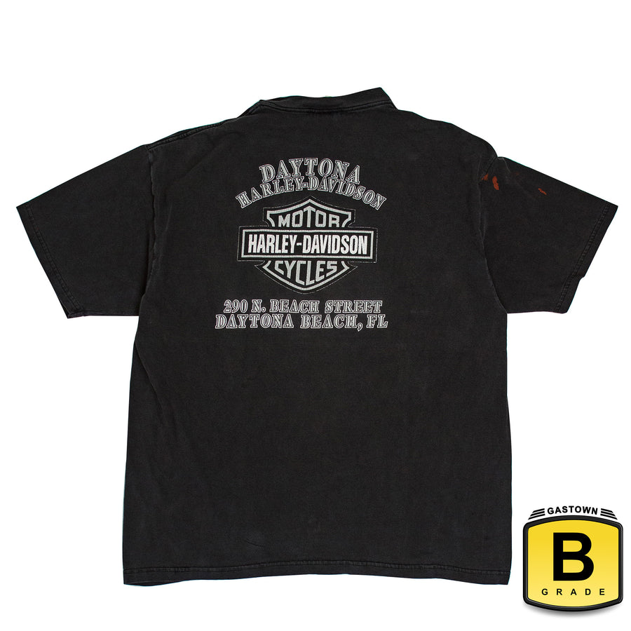 Harley Davidson Vintage T-Shirt - Daytona Beach Harley Florida - Black