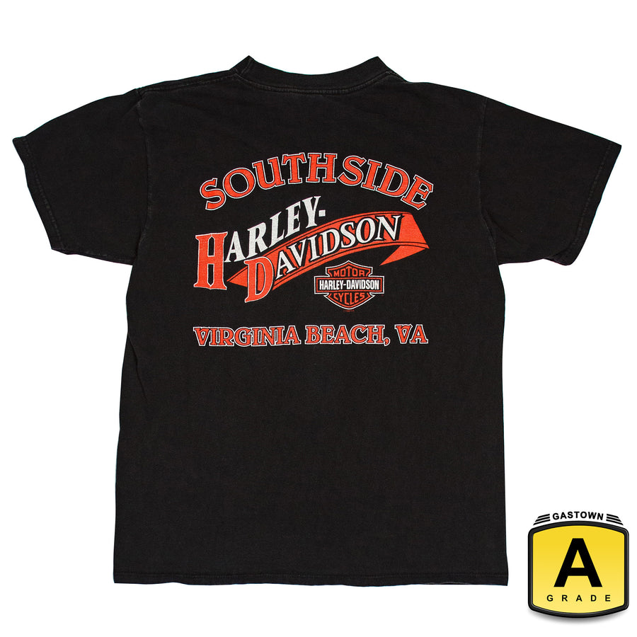 Harley Davidson Vintage T-Shirt - Southside Harley Virginia Beach - Black