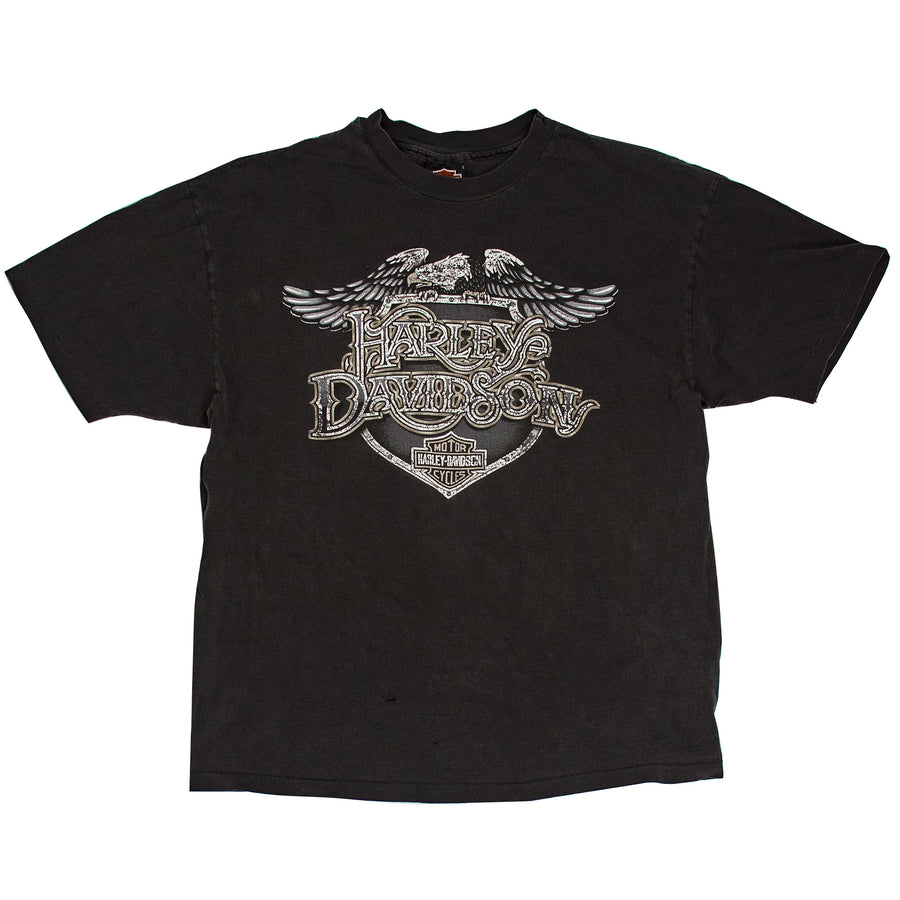 Harley Davidson Vintage T-Shirt - Alvins Harley Edinburgh - Black