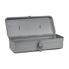 Toyo Steel T-320 Silver. Open view showing the interior of the matte silver toolbox, designed for efficient organization and easy access. 1.0kg.